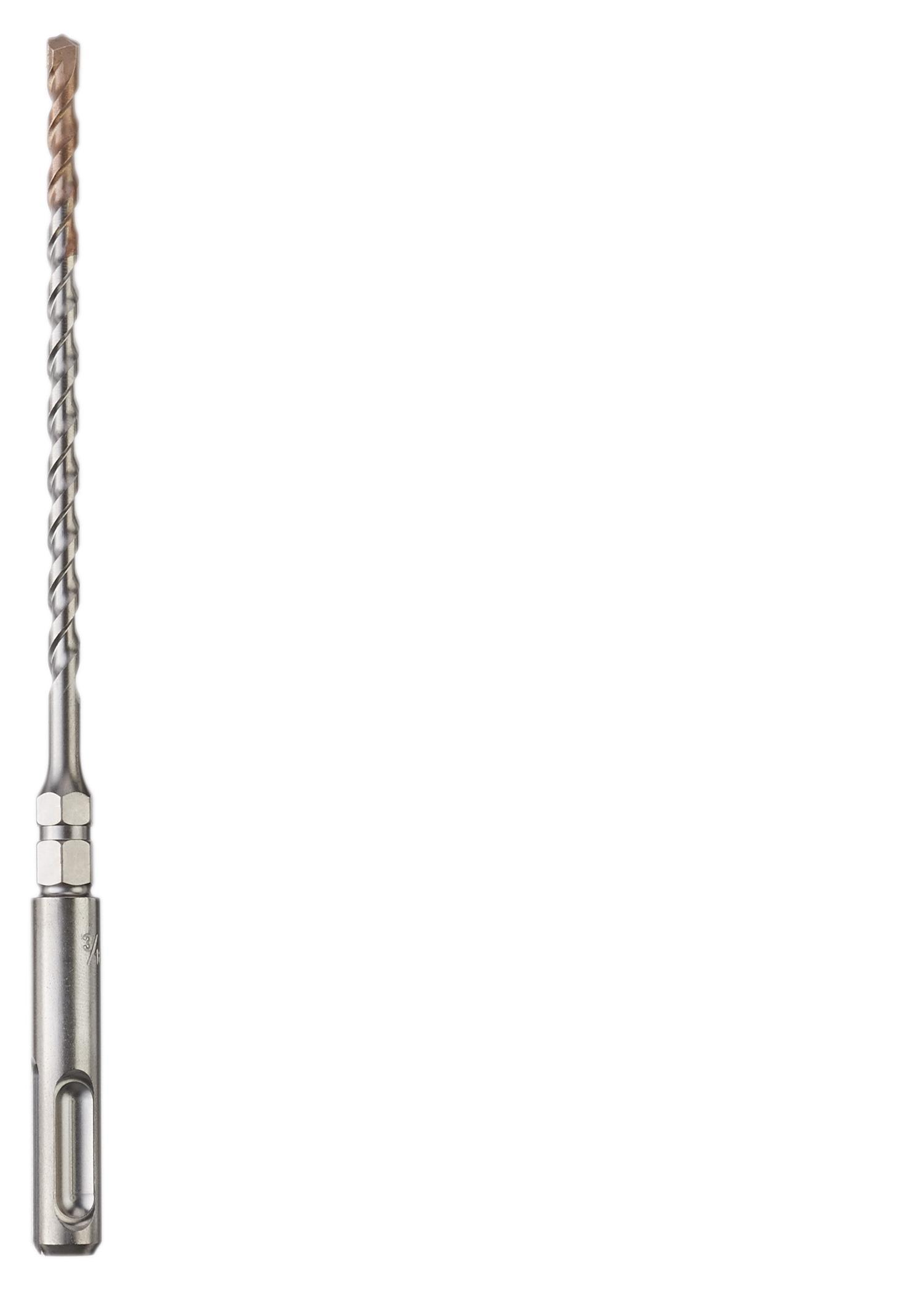 Milwaukee® Tapcon™ 48-20-7097 2-Cutter Rotary Hammer Drill Bit With 1/4 in Hex Shoulder, 3/16 in Drill Bit, 25/64 in SDS Shank, 2 in D Cutting, Carbide Cutting Edge, 5 in OAL