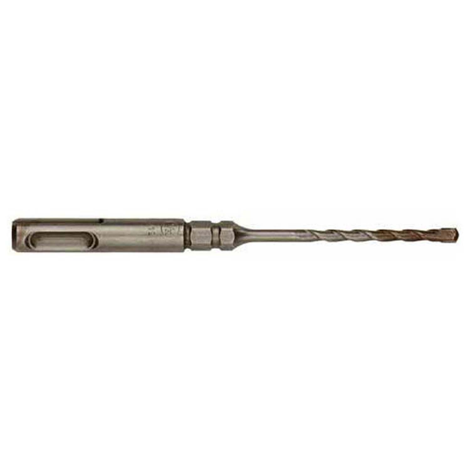 Milwaukee® 48-20-7191 2-Cutter Rotary Hammer Drill Bit With 1/4 in Hex Shoulder, 5/32 in Drill Bit, 25/64 in Hex/SDS Shank, 4 in D Cutting, Carbide Cutting Edge, 7 in OAL