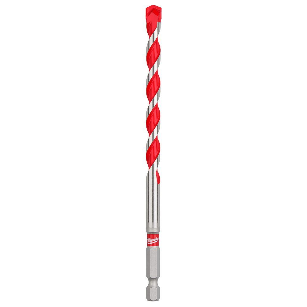 Milwaukee® 48-20-9016 SHOCKWAVE™ Single Ended Hammer Drill Bit, 5/16 in Drill Bit, 1/4 in Hex Shank, 4 in D Cutting, Carbide Cutting Edge, 6 in OAL