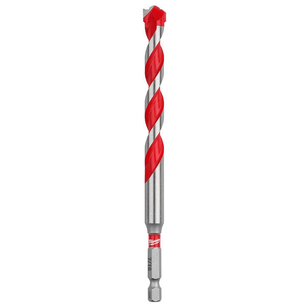Milwaukee® 48-20-9030 SHOCKWAVE™ Single Ended Hammer Drill Bit, 1/2 in Drill Bit, 1/4 in Hex Shank, 4 in D Cutting, Carbide Cutting Edge, 6 in OAL