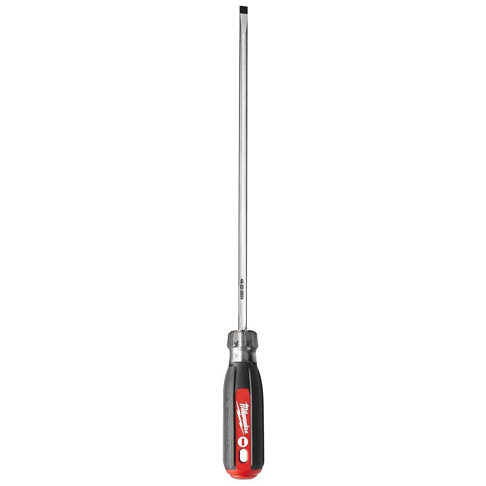 Milwaukee® 48-22-2834 Screwdriver, 1/4 in Cabinet Point, 18 in OAL, Plastic/Rubber Handle