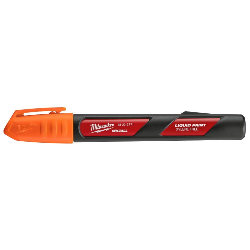 Milwaukee® 48-22-3771 Liquid Paint Marker, Acrylic Nib/Plastic, Orange/Red