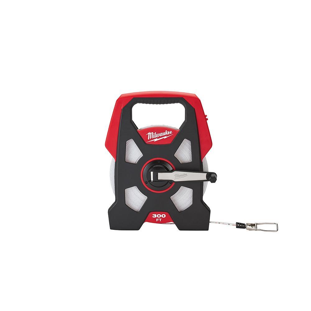Milwaukee® 48-22-5230 Long Reel Measuring Tape, 300 ft L x 3/8 in W Blade, Steel Blade