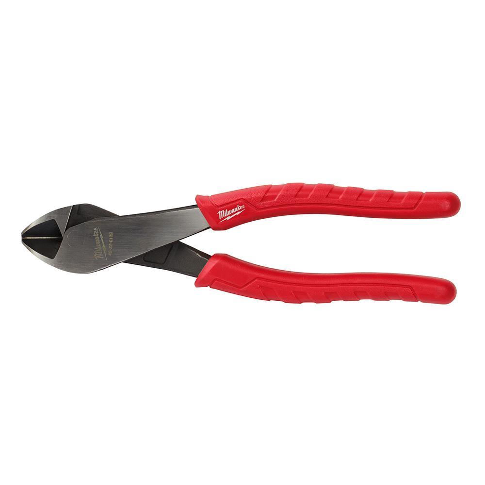 Milwaukee® 48-22-6128 Angled Head Diagonal Cutting Plier, 3/4 in Nominal, 11/32 in THK Max Wire, 3/4 in Jaw Steel Jaw, 8 in OAL