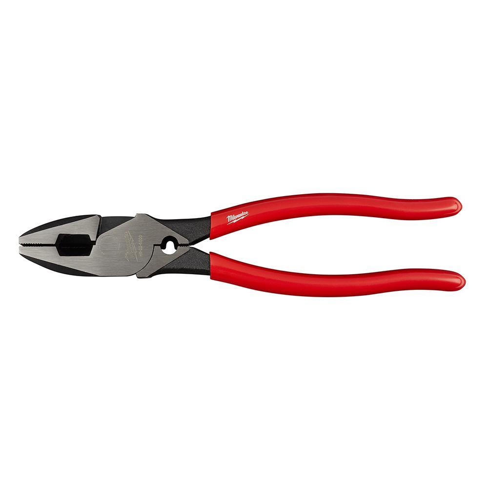 Milwaukee® 48-22-6500 High Leverage Lineman's Plier With Crimper, 1.44 in Nominal, 1.6 in L x 0.75 in W x 0.5781 in THK Steel, 9 in OAL