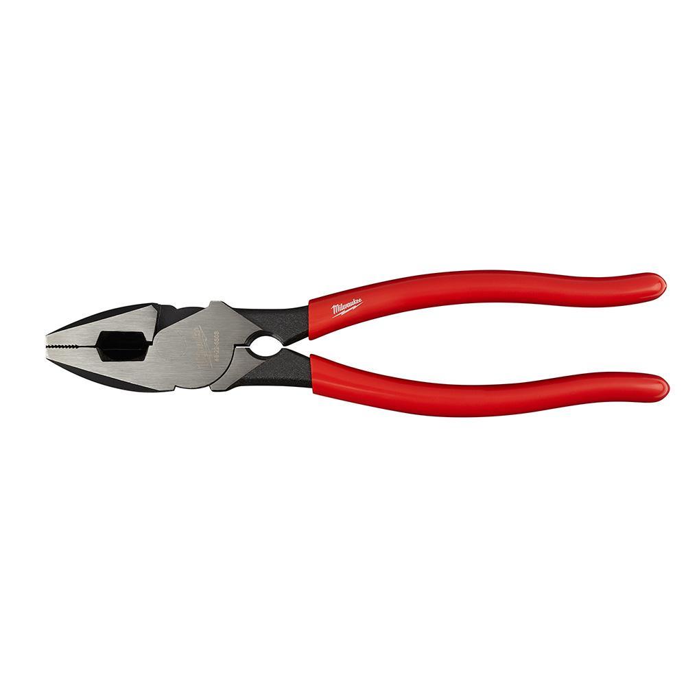 Milwaukee® 48-22-6503 High Leverage Lineman's Plier With Thread Cleaner, 1.44 in Nominal, 1.6 in L x 0.75 in W x 0.5781 in THK Steel, 9 in OAL