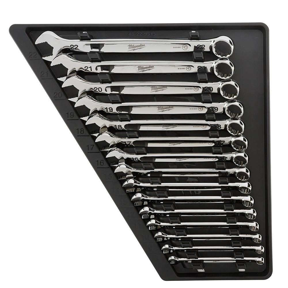 Milwaukee® 48-22-9515 Combination Wrench Set, 15 Pieces