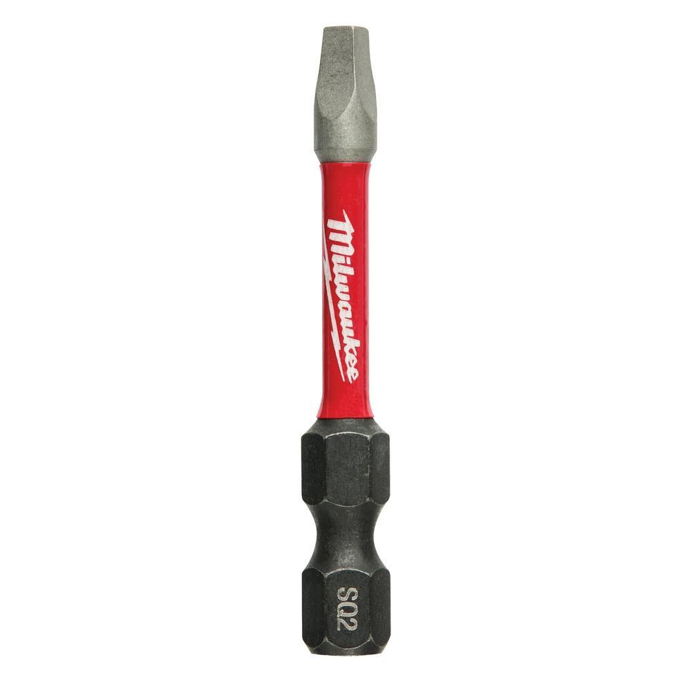 Milwaukee® SHOCKWAVE™ Impact Duty™ 48-32-4972 Screwdriver Bit, SQ2 Square Point, 2 in OAL