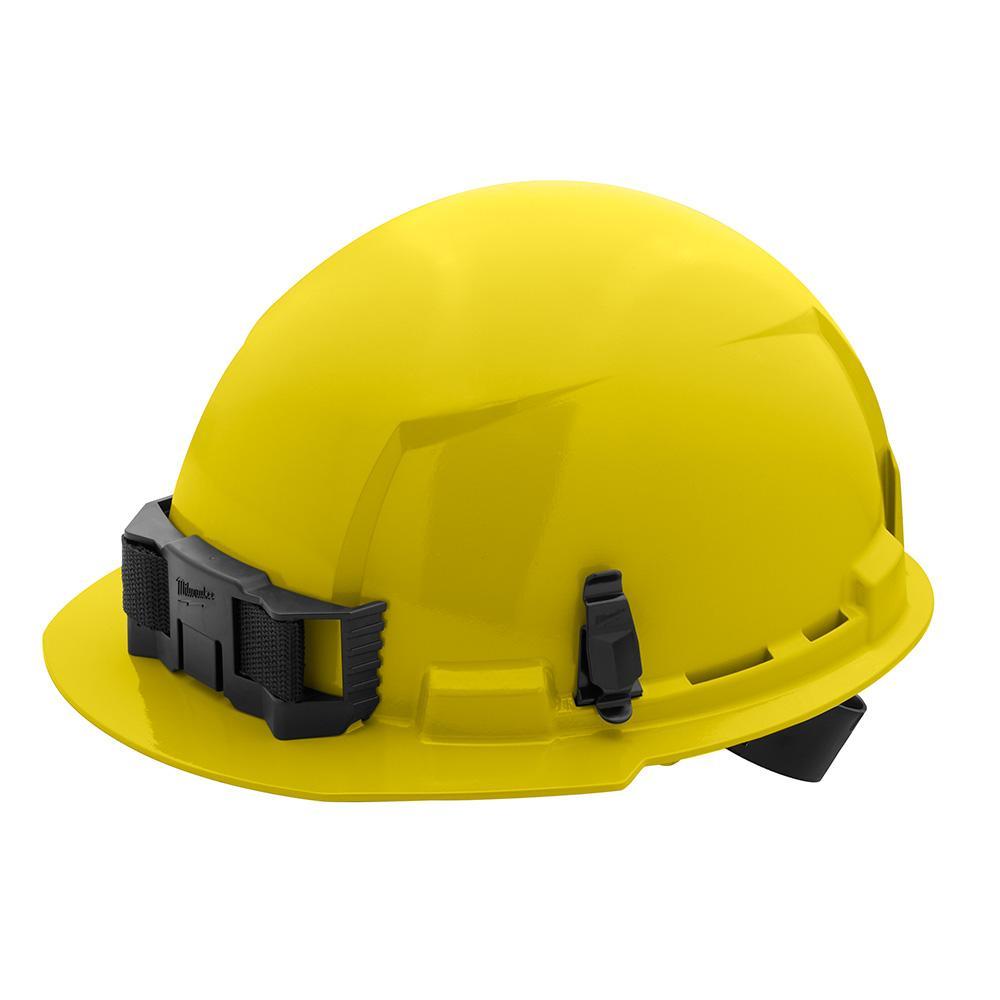 Milwaukee® 48-73-1102 Front Brim Hard Hat, 6-1/2 in Fits Mini Hat, 8-1/2 in Fits Max Hat, HDPE, 4-Point Ratchet Suspension, ANSI Electrical Class Rating: Class E, ANSI Impact Rating: ANSI/ISEA Z89.1 Type I, Quick Adjustment