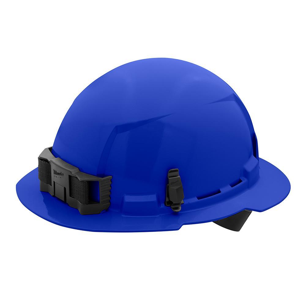 Milwaukee® 48-73-1105 Full Brim Hard Hat, 6-1/2 in Fits Mini Hat, 8-1/2 in Fits Max Hat, HDPE, 4-Point Ratchet Suspension, ANSI Electrical Class Rating: Class E, ANSI Impact Rating: ANSI/ISEA Z89.1 Type I, Quick Adjustment