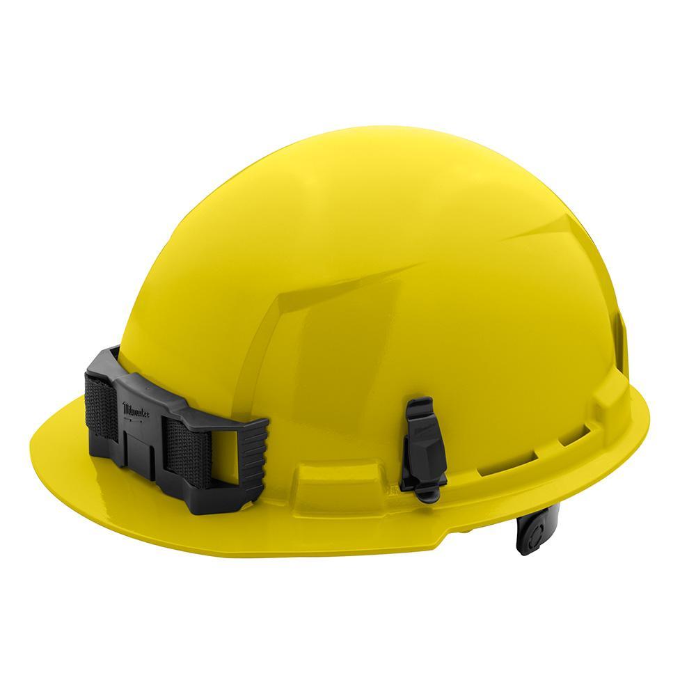 Milwaukee® 48-73-1122 Front Brim Hard Hat, 6-1/2 in Fits Mini Hat, 8-1/2 in Fits Max Hat, HDPE, 6-Point Ratchet Suspension, ANSI Electrical Class Rating: Class E, ANSI Impact Rating: ANSI/ISEA Z89.1 Type I, Quick Adjustment
