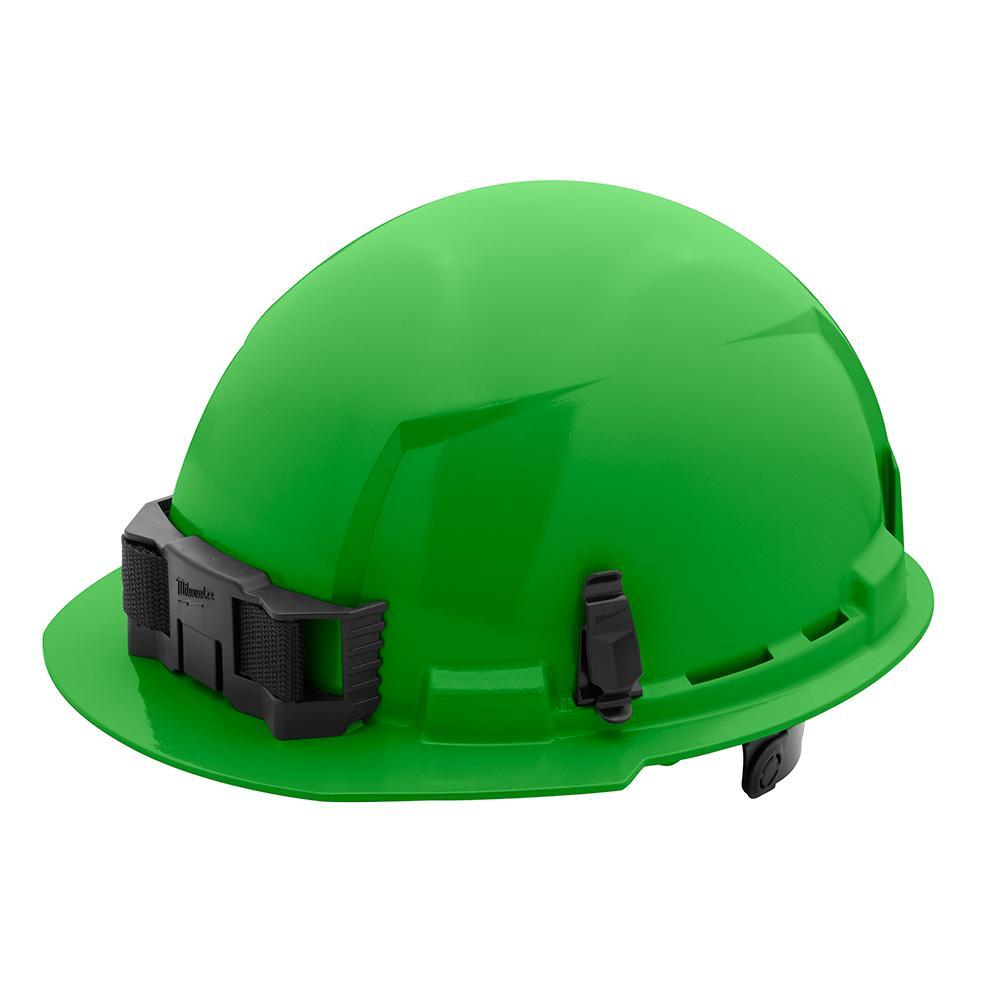 Milwaukee® 48-73-1126 Front Brim Hard Hat, 6-1/2 in Fits Mini Hat, 8-1/2 in Fits Max Hat, HDPE, 6-Point Ratchet Suspension, ANSI Electrical Class Rating: Class E, ANSI Impact Rating: ANSI/ISEA Z89.1 Type I, Quick Adjustment