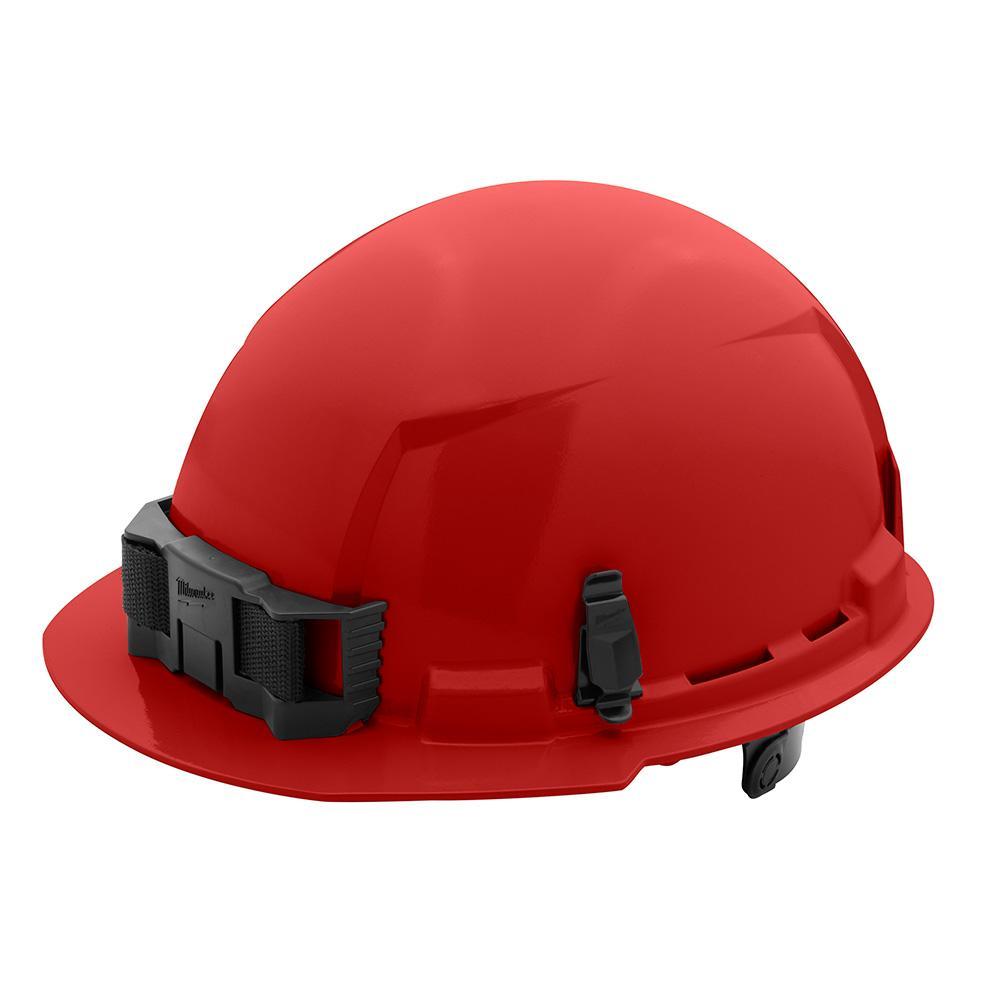 Milwaukee® 48-73-1128 Front Brim Hard Hat, 6-1/2 in Fits Mini Hat, 8-1/2 in Fits Max Hat, HDPE, 6-Point Ratchet Suspension, ANSI Electrical Class Rating: Class E, ANSI Impact Rating: ANSI/ISEA Z89.1 Type I, Quick Adjustment