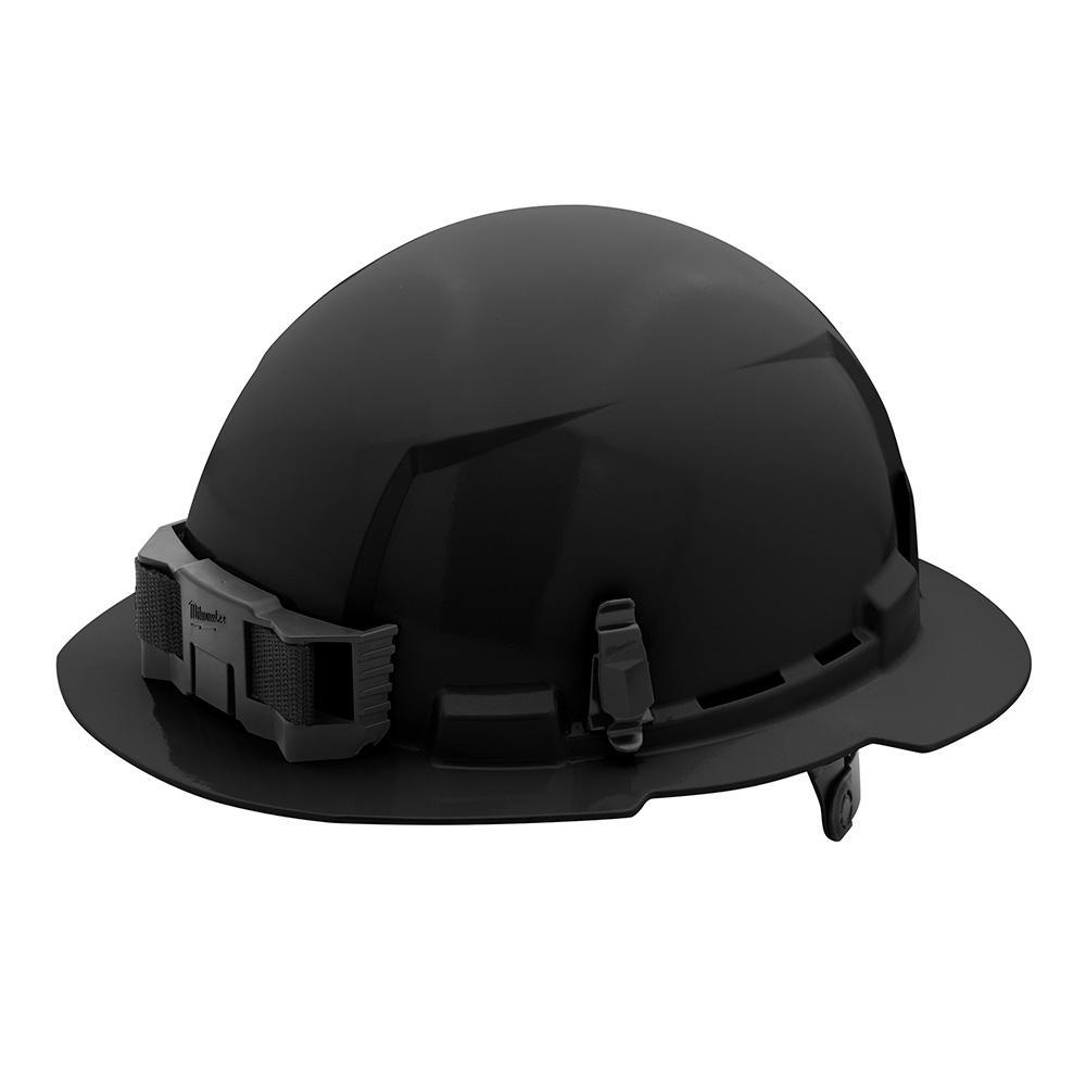 Milwaukee® 48-73-1131 Full Brim Hard Hat, 6-1/2 in Fits Mini Hat, 8-1/2 in Fits Max Hat, HDPE, 6-Point Ratchet Suspension, ANSI Electrical Class Rating: Class E, ANSI Impact Rating: ANSI/ISEA Z89.1 Type I, Quick Adjustment