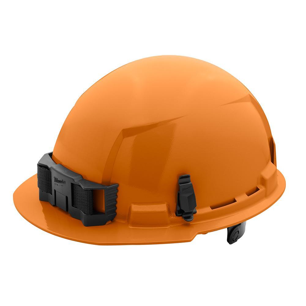 Milwaukee® 48-73-1132 Front Brim Hard Hat, 6-1/2 in Fits Mini Hat, 8-1/2 in Fits Max Hat, HDPE, 6-Point Ratchet Suspension, ANSI Electrical Class Rating: Class E, ANSI Impact Rating: ANSI/ISEA Z89.1 Type I, Quick Adjustment
