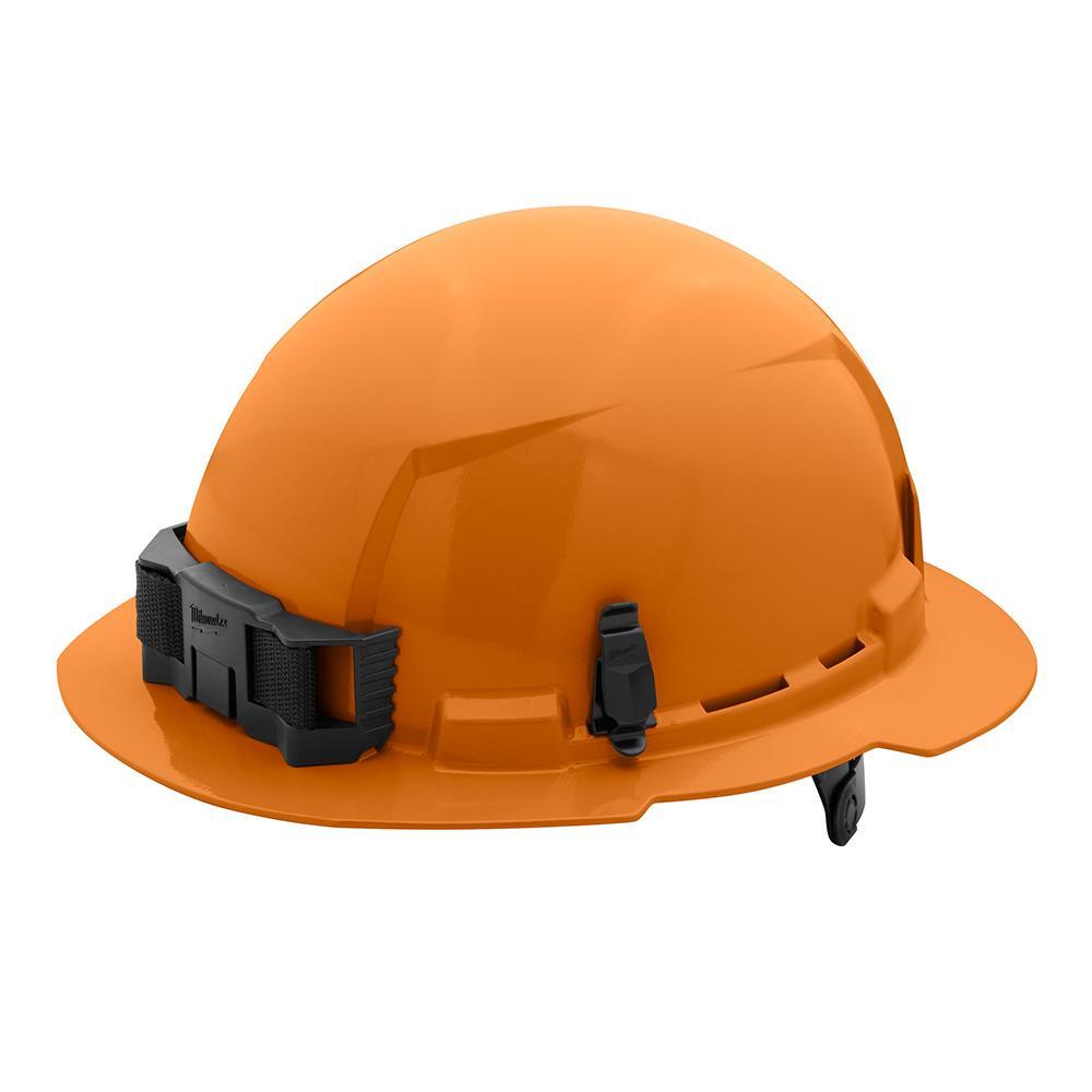 Milwaukee® 48-73-1133 Full Brim Hard Hat, 6-1/2 in Fits Mini Hat, 8-1/2 in Fits Max Hat, HDPE, 6-Point Ratchet Suspension, ANSI Electrical Class Rating: Class E, ANSI Impact Rating: ANSI/ISEA Z89.1 Type I, Quick Adjustment