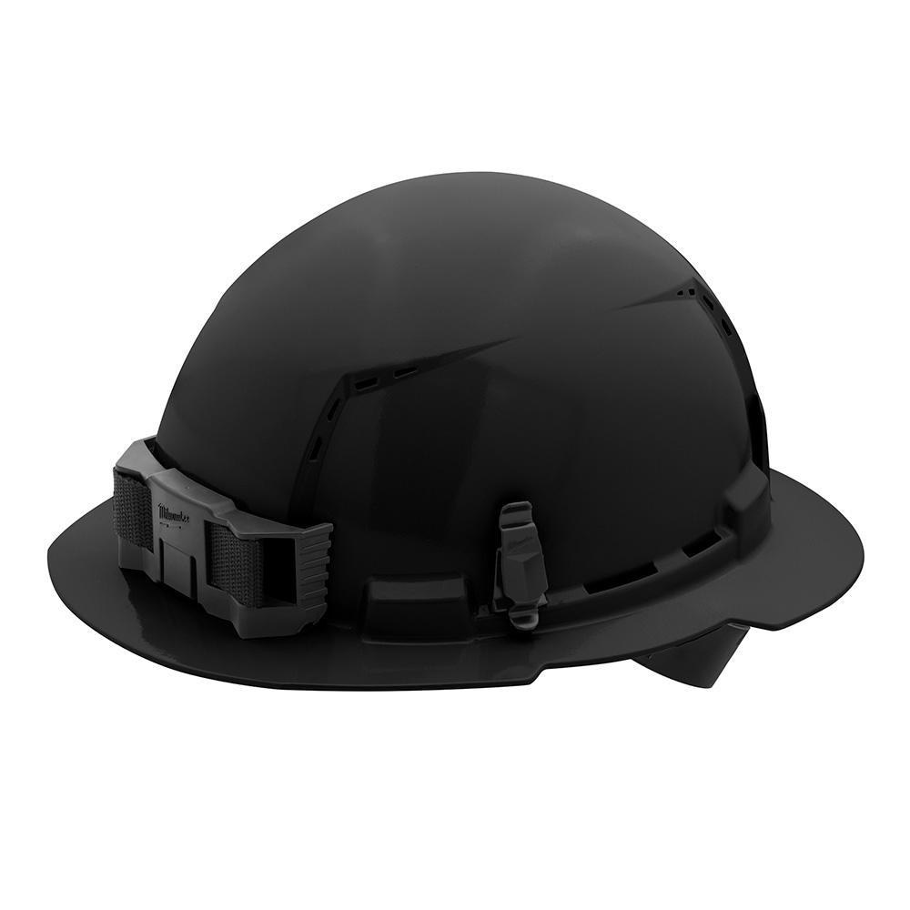 Milwaukee® 48-73-1211 Full Brim Vented Hard Hat, 6-1/2 in Fits Mini Hat, 8-1/2 in Fits Max Hat, HDPE, 4-Point Ratchet Suspension, ANSI Electrical Class Rating: Class C, ANSI Impact Rating: ANSI/ISEA Z89.1 Type I, Quick Adjustment