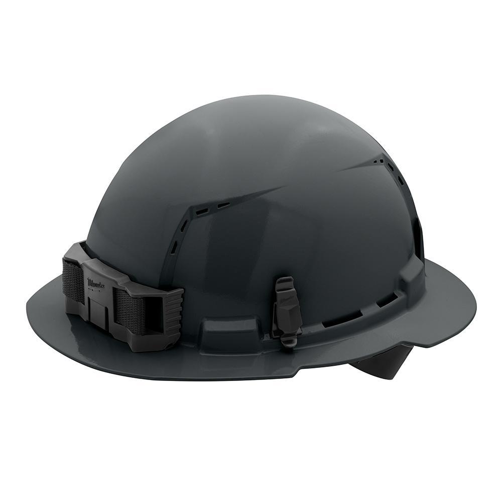 Milwaukee® 48-73-1215 Full Brim Vented Hard Hat, 6-1/2 in Fits Mini Hat, 8-1/2 in Fits Max Hat, HDPE, 4-Point Ratchet Suspension, ANSI Electrical Class Rating: Class C, ANSI Impact Rating: ANSI/ISEA Z89.1 Type I, Quick Adjustment