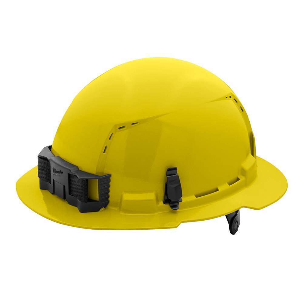 Milwaukee® 48-73-1223 Full Brim Vented Hard Hat, 6-1/2 in Fits Mini Hat, 8-1/2 in Fits Max Hat, HDPE, 6-Point Ratchet Suspension, ANSI Electrical Class Rating: Class C, ANSI Impact Rating: ANSI/ISEA Z89.1 Type I, Quick Adjustment