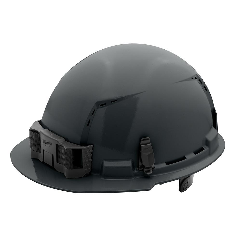 Milwaukee® 48-73-1234 Front Brim Vented Hard Hat, 6-1/2 in Fits Mini Hat, 8-1/2 in Fits Max Hat, HDPE, 6-Point Ratchet Suspension, ANSI Electrical Class Rating: Class C, ANSI Impact Rating: ANSI/ISEA Z89.1 Type I, Quick Adjustment