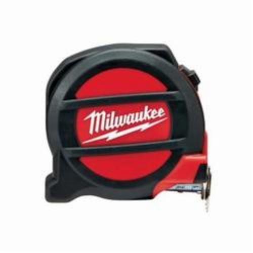 Milwaukee® 48-22-5234 Measuring Tape With Belt Clip, 33 ft L x 1-1/16 in W Blade, Steel Blade, 1/16 in Top, 1 cm Bottom Graduation