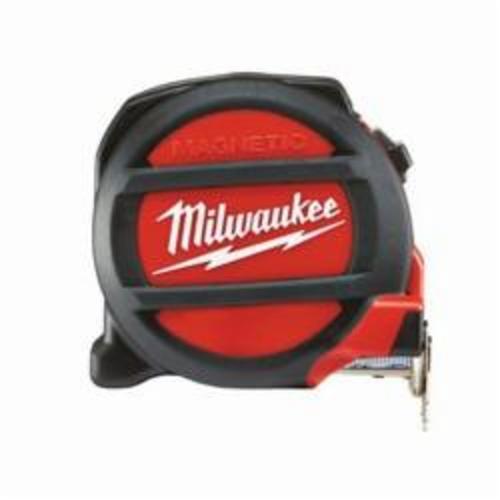 Milwaukee® 48-22-5308 Magnetic Tape Measure, 8 m L x 1 in W Blade, Steel Blade