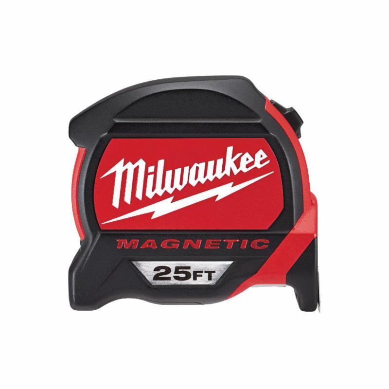 Milwaukee® 48-22-7125 Magnetic Premium Measuring Tape With Bonus Tape, 25 ft L