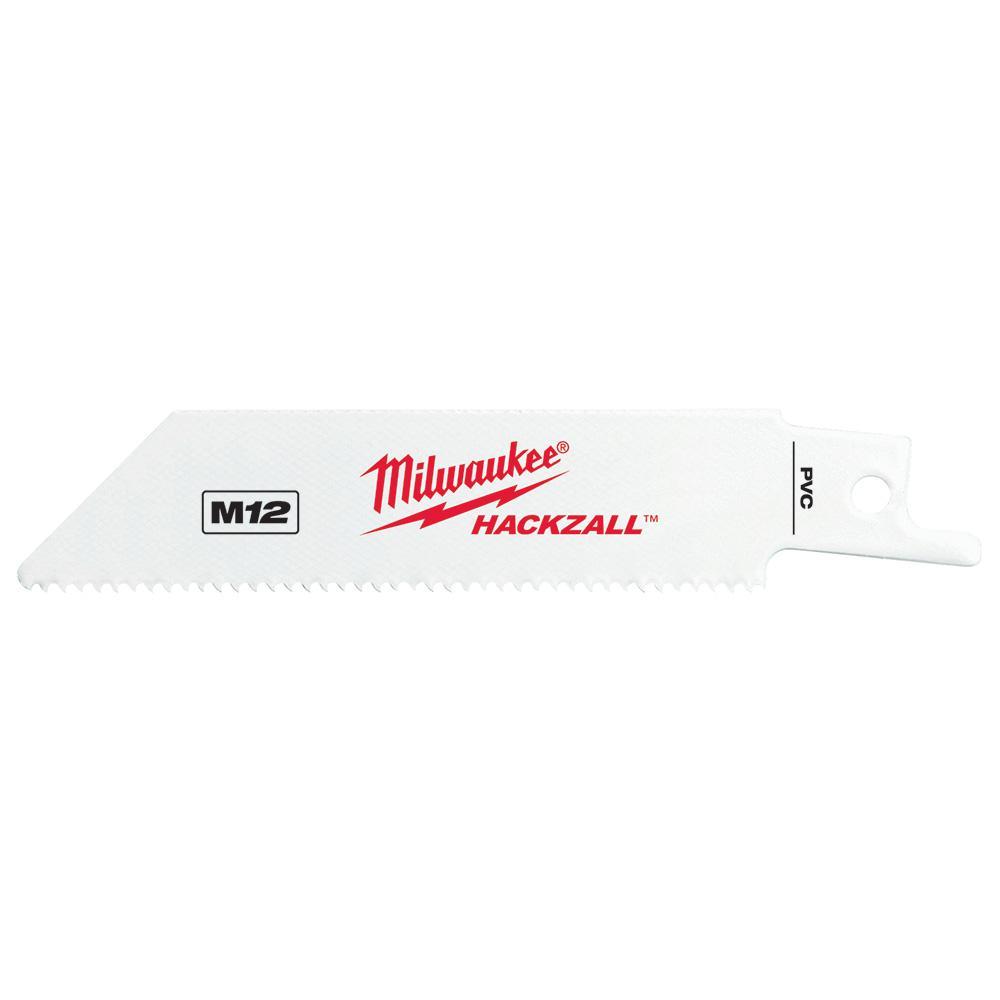 Milwaukee® 49-00-5414 Straight Back Thin Kerf Reciprocating Saw Blade, 4 in L x 3/4 in W, 14 TPI, Bi-Metal Body, Universal/Toothed Edge Tang