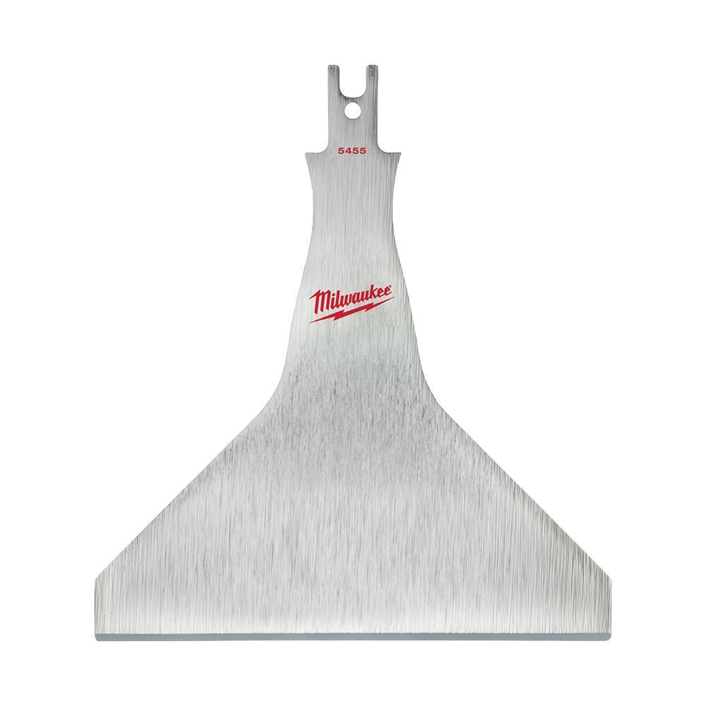 Milwaukee® SAWZALL® 49-00-5455 Reciprocating Scraper Blade, 5 in L x 5 in W, Alloy Steel Body, Winged Tang
