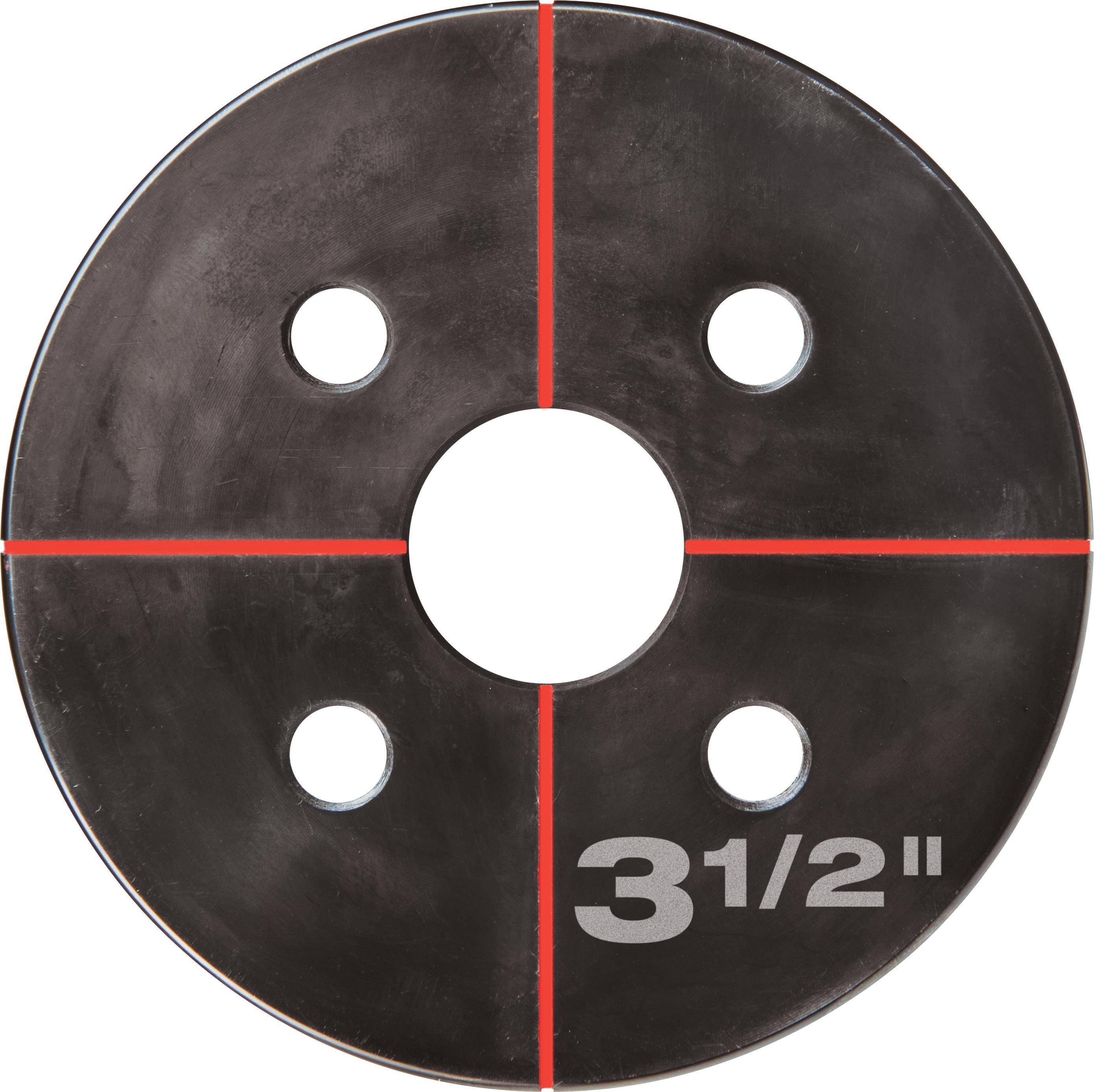 Milwaukee® EXACT™ 49-16-2676 Knockout Die, 3-1/2 in Conduit/Pipe, Steel, 10 ga Mild Steel/12 ga Stainless Steel