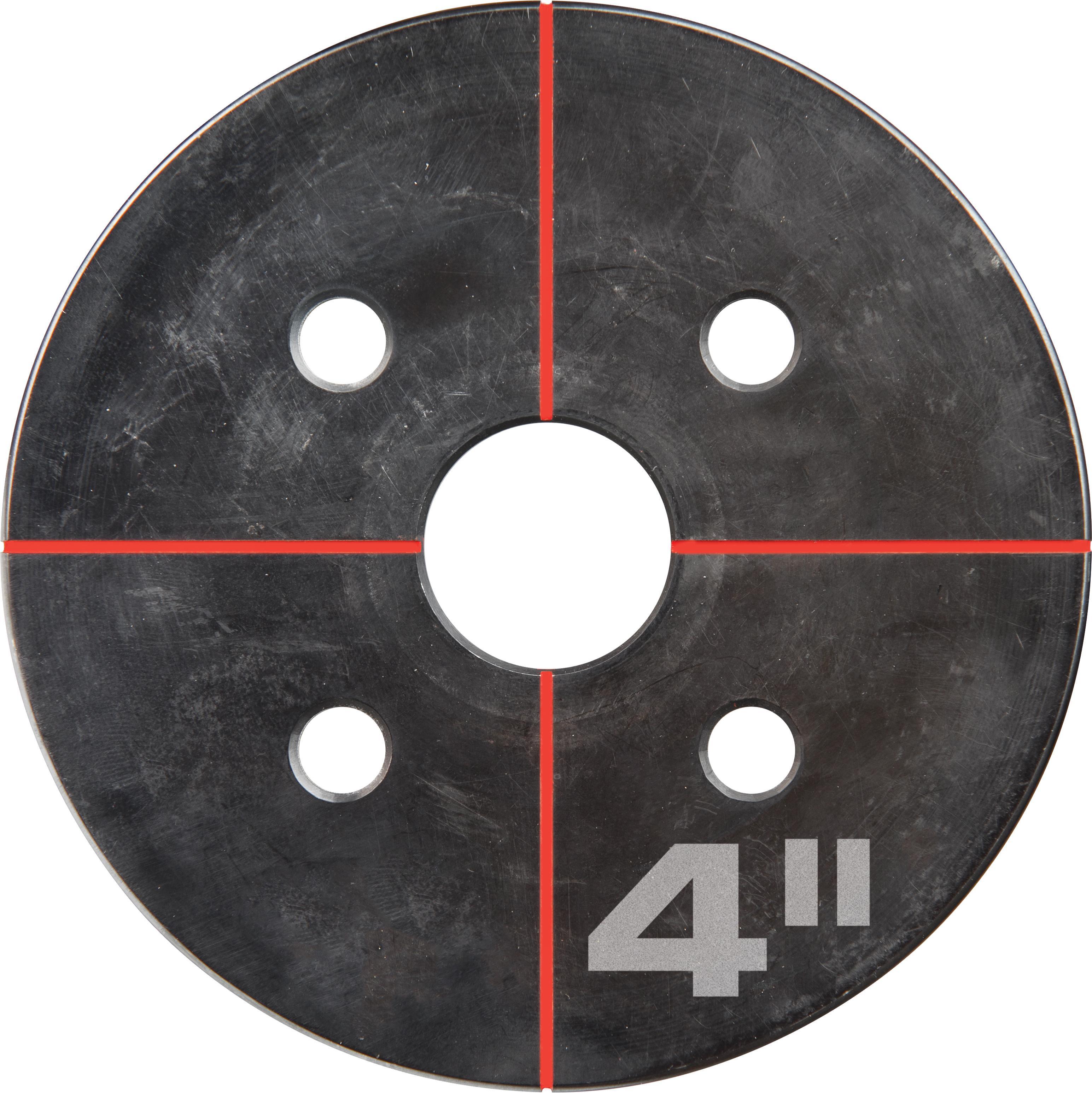 Milwaukee® EXACT™ 49-16-2678 Knockout Die, 4 in Conduit/Pipe, Steel, 10 ga Mild Steel/12 ga Stainless Steel