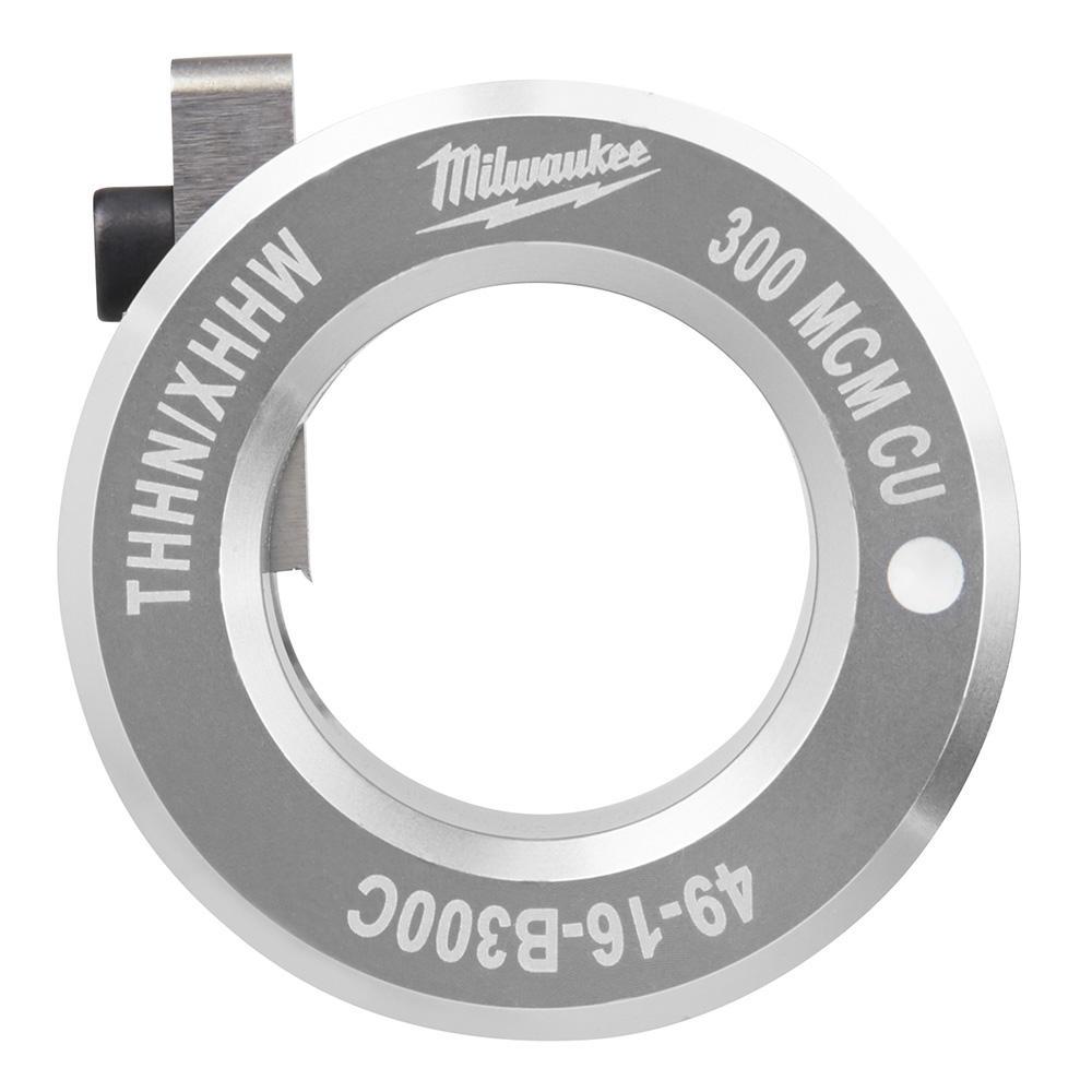 Milwaukee® 49-16-B300C Cable Stripper Bushing, For Use With M12™ and M18™ Cable Stripper, 300 kcmil Copper Conductor, THHN/ XHHW Jacket, Aluminum, Silver