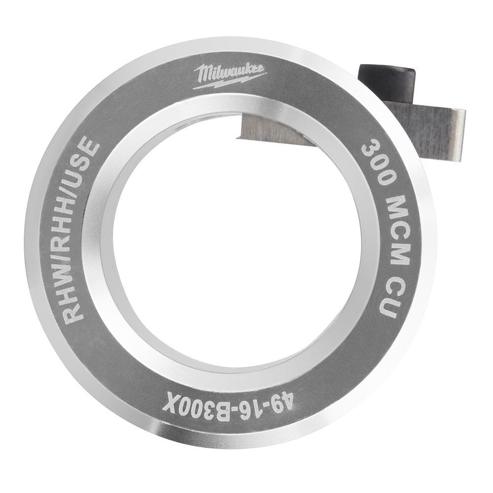Milwaukee® 49-16-B300X Cable Stripper Bushing, For Use With M12™ and M18™ Cable Stripper, 300 kcmil Copper Conductor, RHW/RHH/USE Jacket, Aluminum, Silver