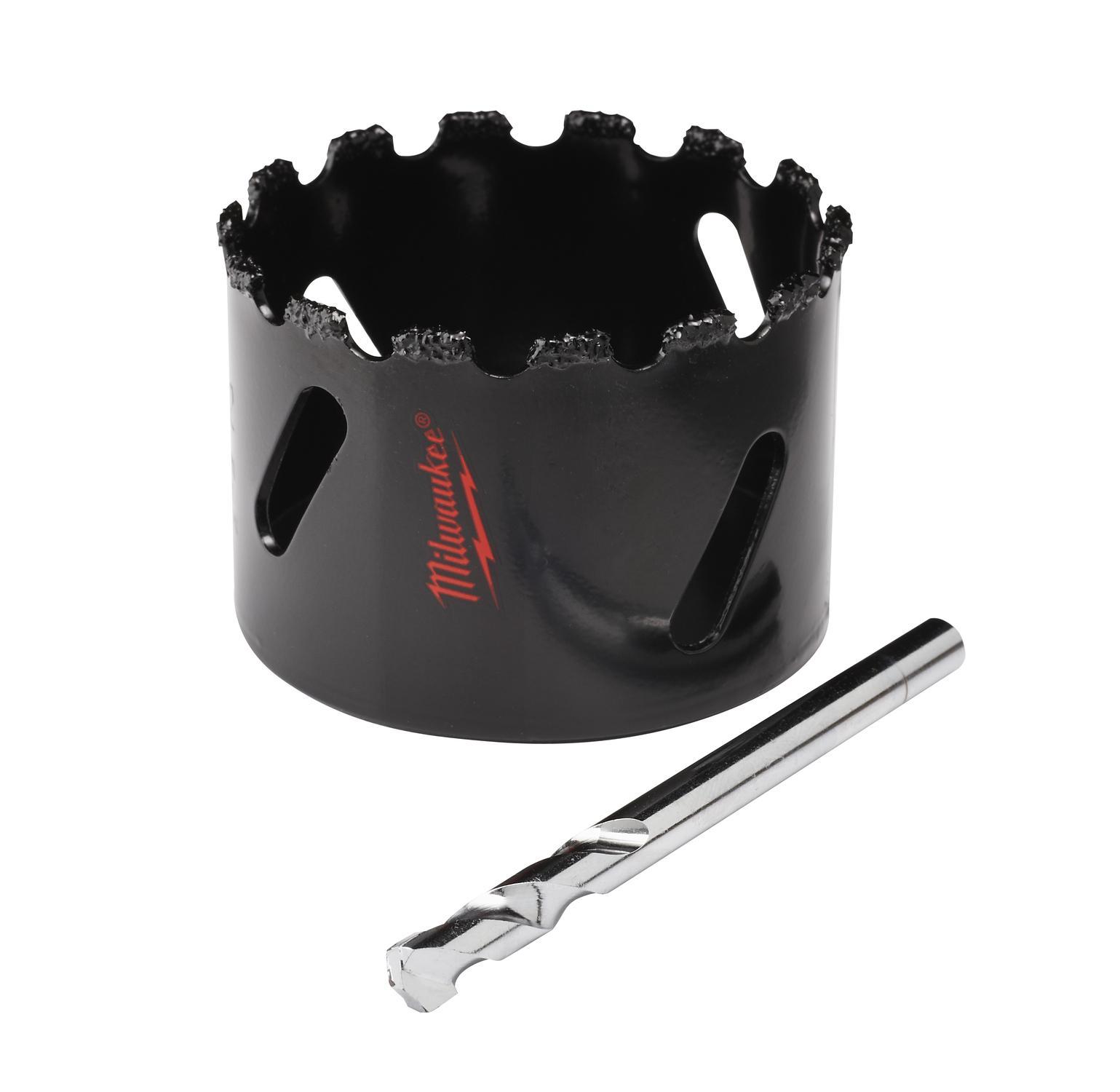 Milwaukee® 49-56-0456 Straight Pitch Hole Saw, 2-1/2 in Dia, 1-1/2 in D Cutting, Tungsten Carbide Cutting Edge