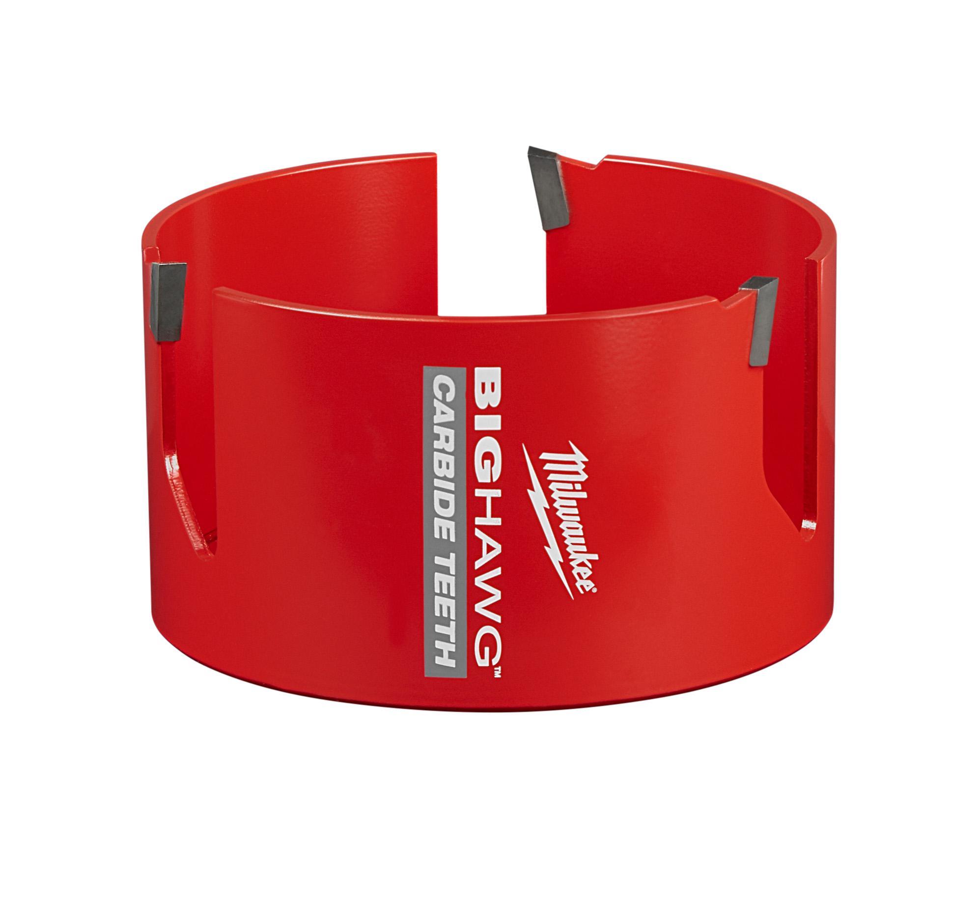 Milwaukee® BIG HAWG™ 49-56-9265 Hole Saw, 4-5/8 in Dia, 2-7/16 in D Cutting, Carbide Cutting Edge, 5/8-18 Arbor