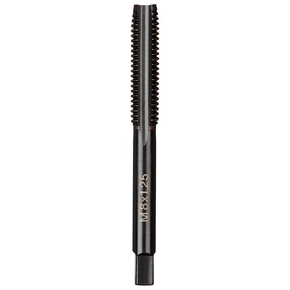 Milwaukee® 49-57-5143 Taps, M8-1.25 Thread, (4) Flutes, Black Oxide, High Carbon Steel