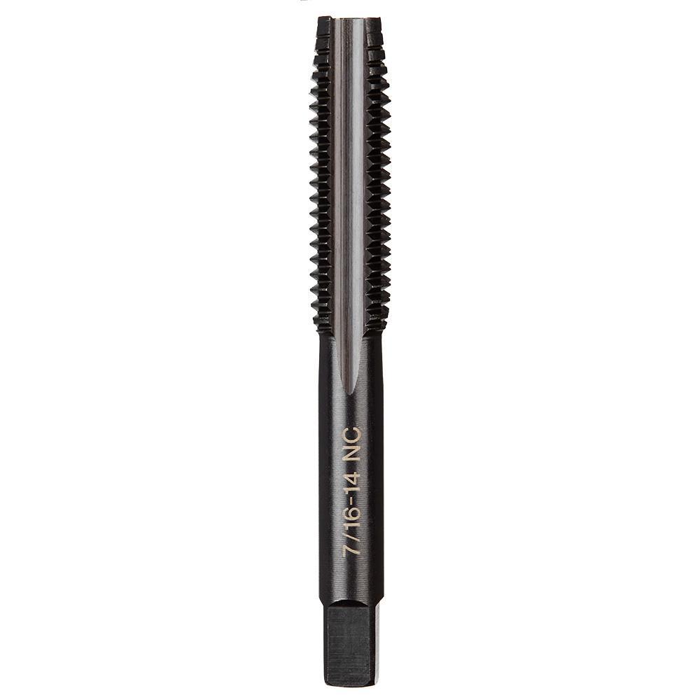 Milwaukee® 49-57-5155 Taps, 7/16-14 Thread, (4) Flutes, Black Oxide, High Carbon Steel