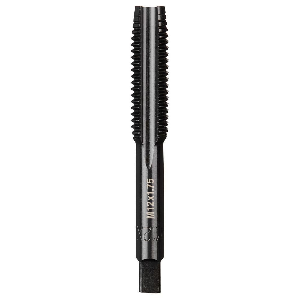 Milwaukee® 49-57-5158 Taps, M12-1.75 Thread, (4) Flutes, Black Oxide, High Carbon Steel