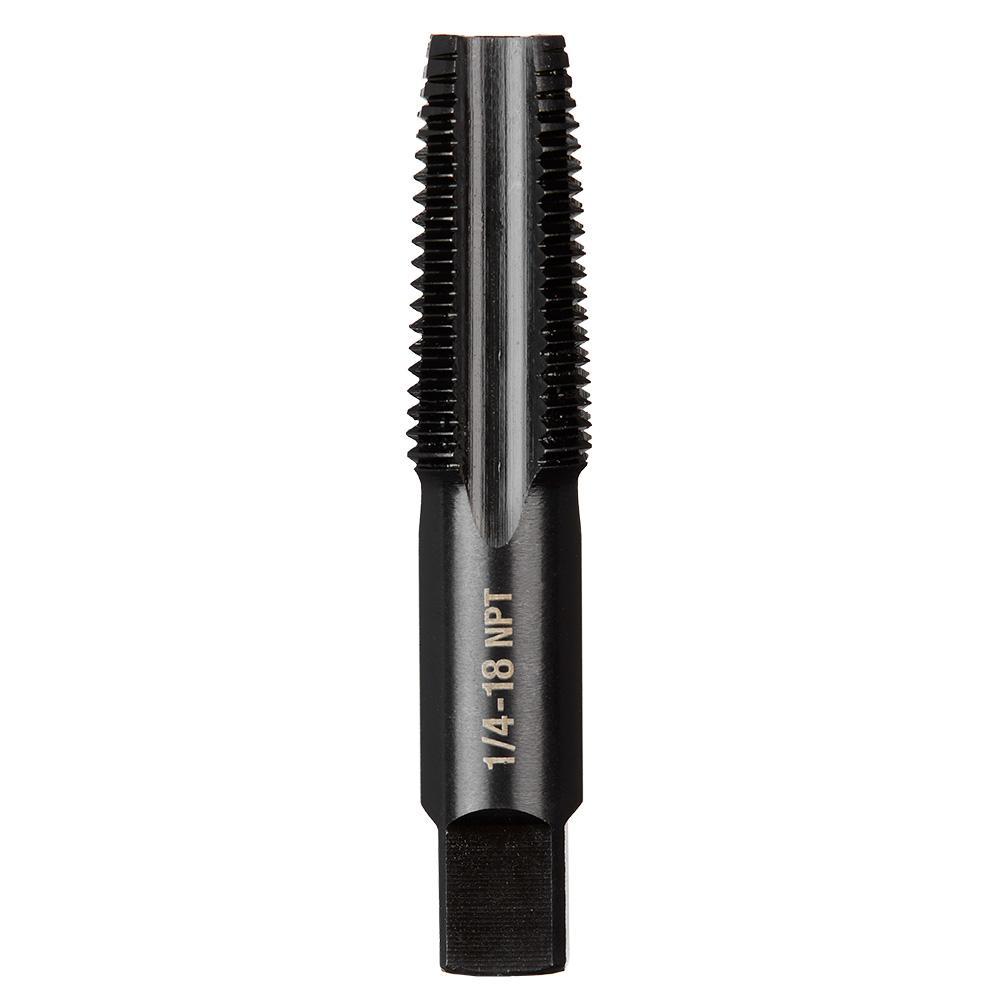 Milwaukee® 49-57-5191 Taps, 1/4-18 Thread, (4) Flutes, Black Oxide, High Carbon Steel