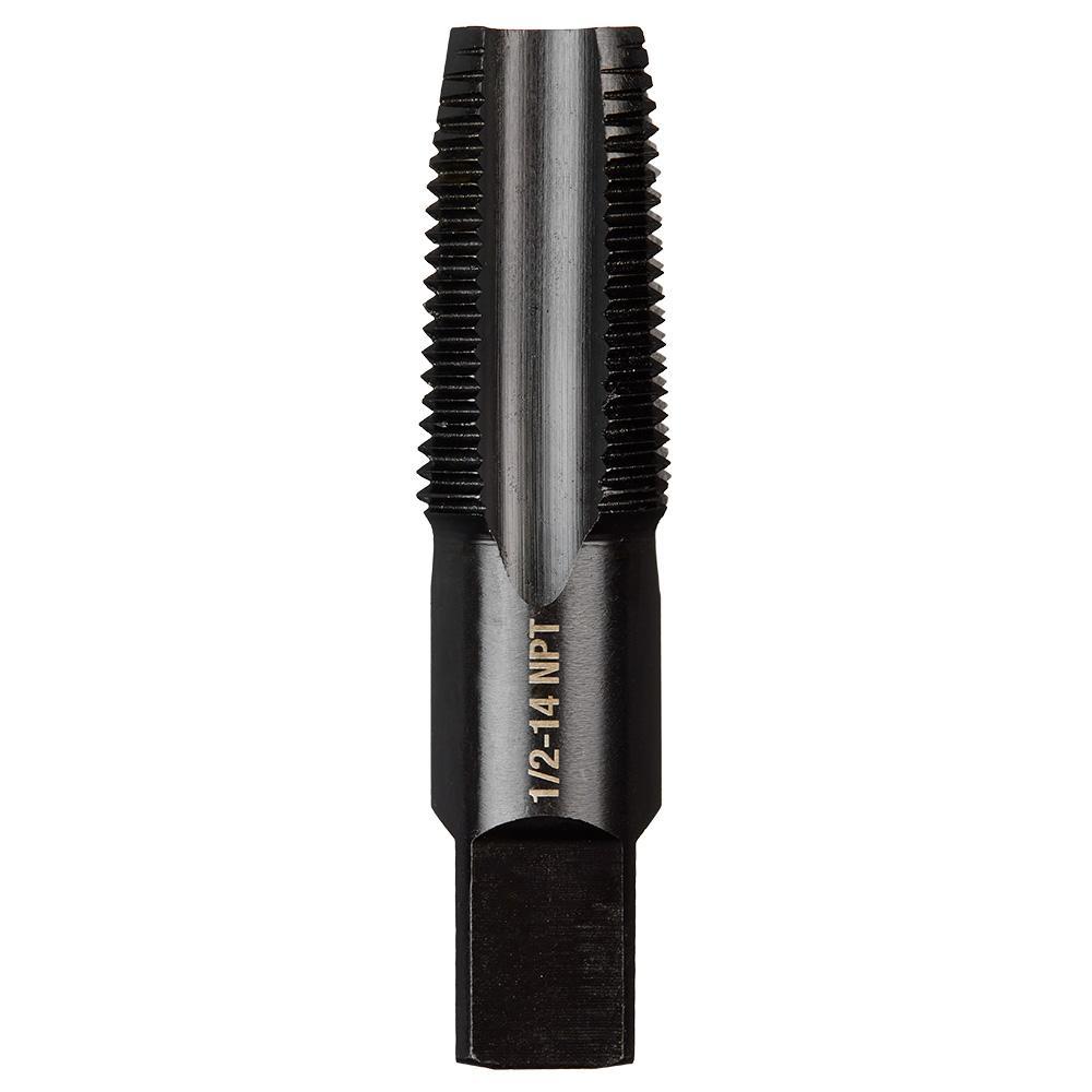 Milwaukee® 49-57-5293 Taps, 1/2-14 Thread, (4) Flutes, Black Oxide, High Carbon Steel