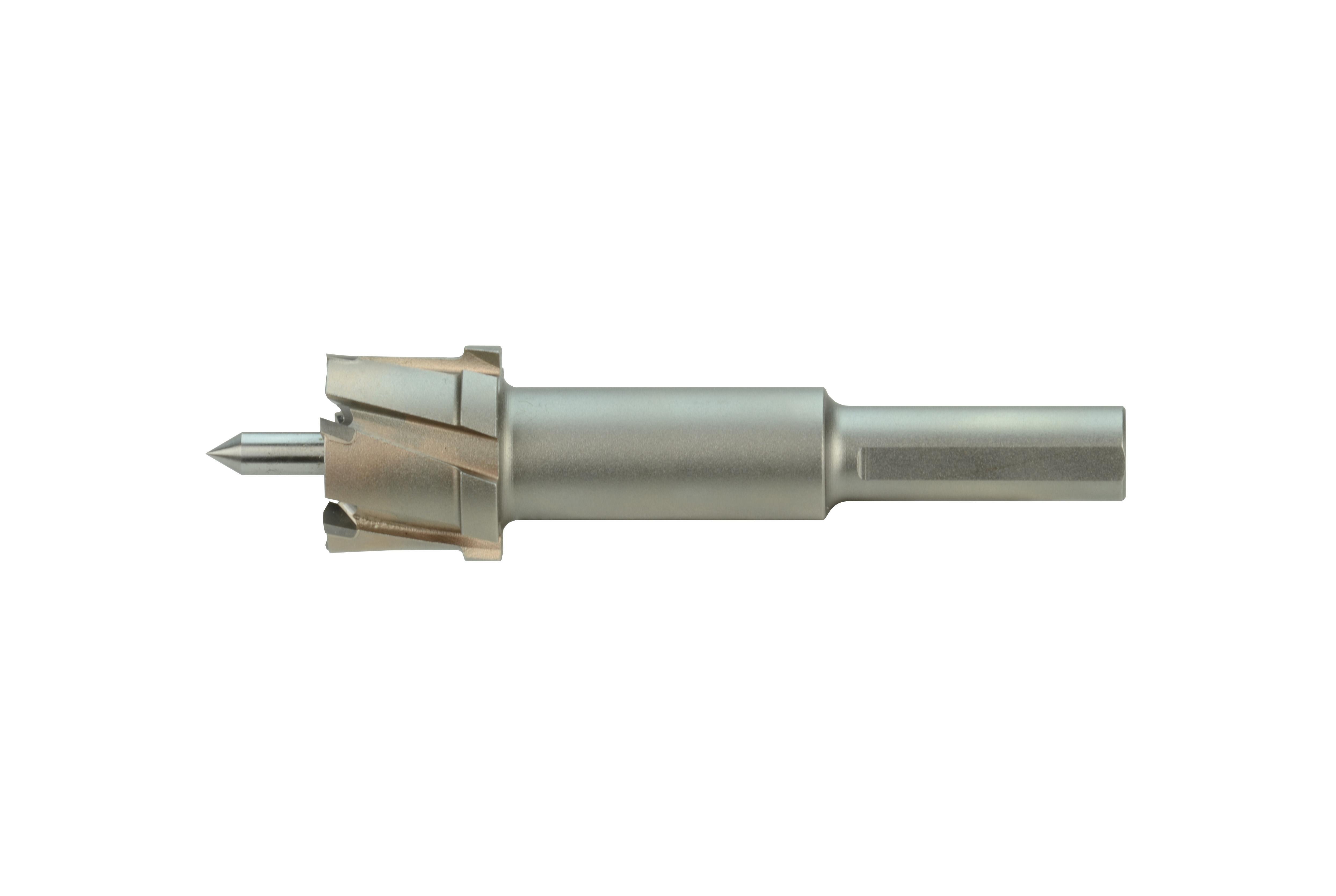 Milwaukee® Steel Hawg® 49-57-8106 1-Piece Standard Drive Annular Cutter, 1-1/16 in Dia Cutter, 1/2 in D Cutting, Carbide, 3-Flat Shank