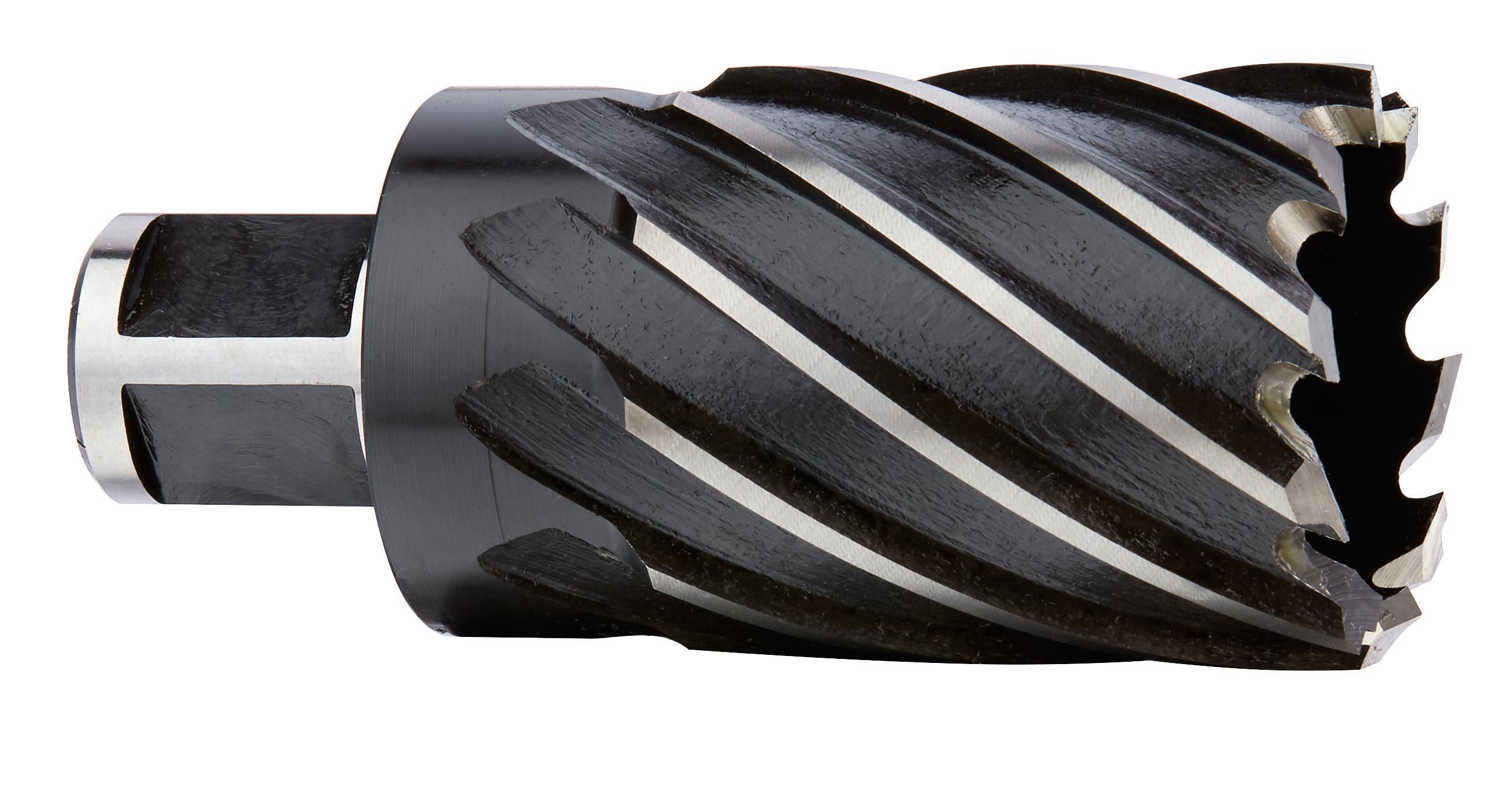 Milwaukee® 49-59-2119 Annular Cutter, 1-3/16 in Dia Cutter, 2 in D Cutting, HSS, Black Oxide, Weld-On Flat Shank