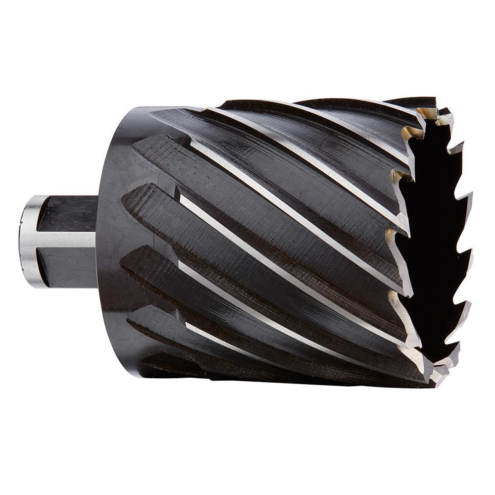 Milwaukee® 49-59-2156 Annular Cutter, 1-9/16 in Dia Cutter, 2 in D Cutting, HSS, Black Oxide, Weld-On Flat Shank