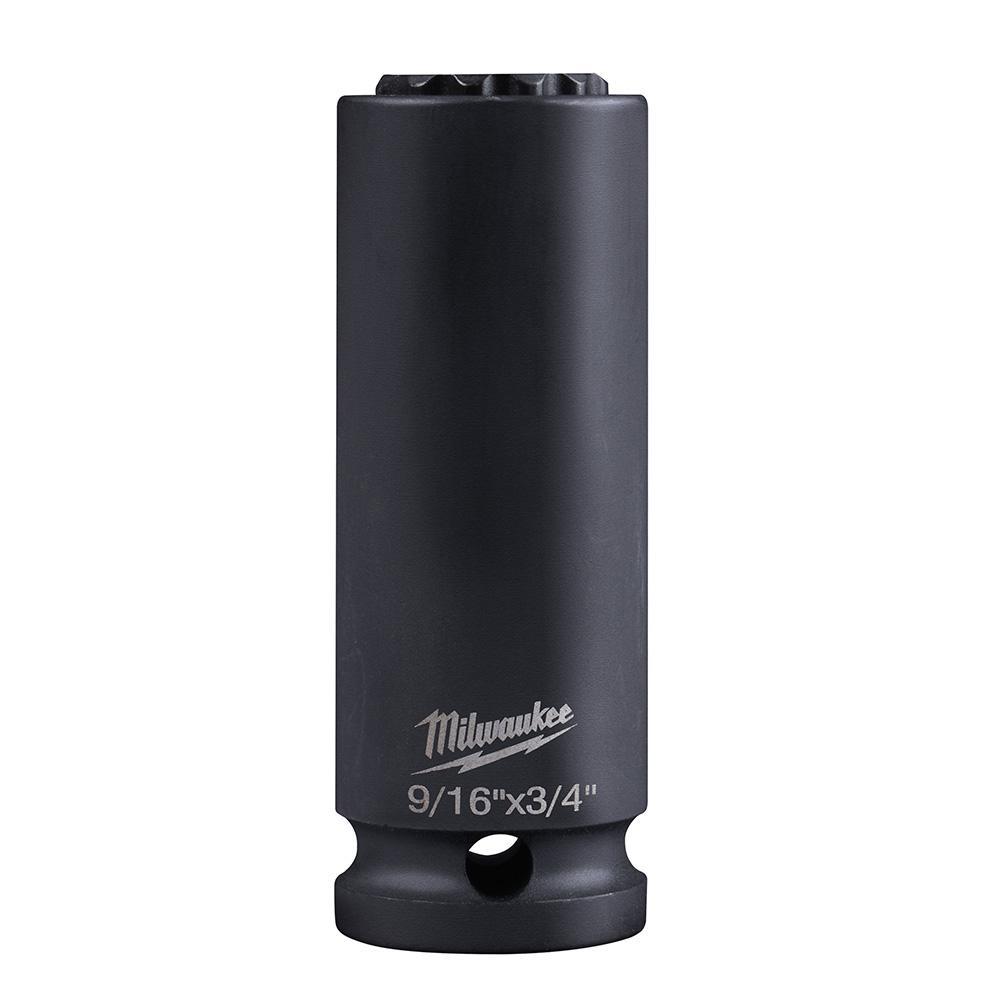 Milwaukee® SHOCKWAVE™ 49-66-5121 2-in-1 Lineman Socket, 3/4 in Square Drive, 1/2 in Hex Socket, 12 Points