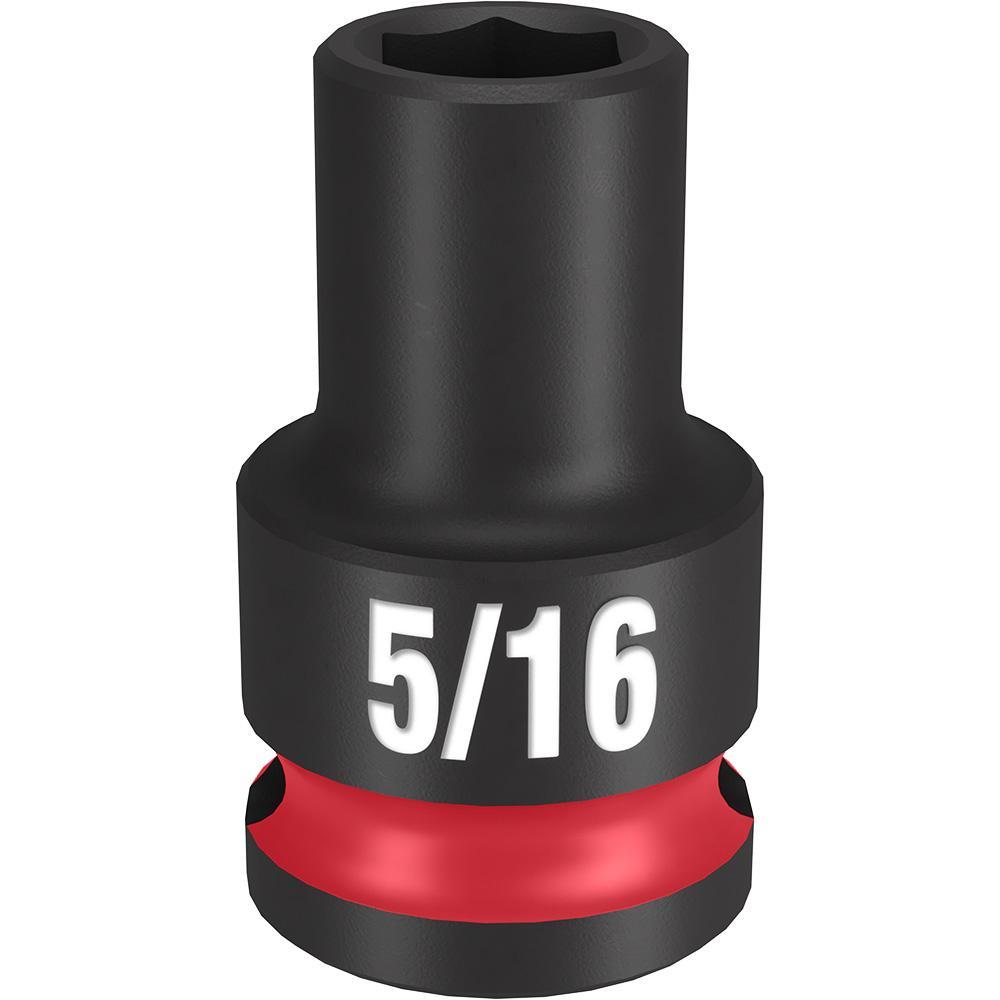 Milwaukee® SHOCKWAVE™ Impact Duty™ 49-66-6102 Socket, 3/8 in Hex Drive, 5/16 in Standard Socket, 6 Points