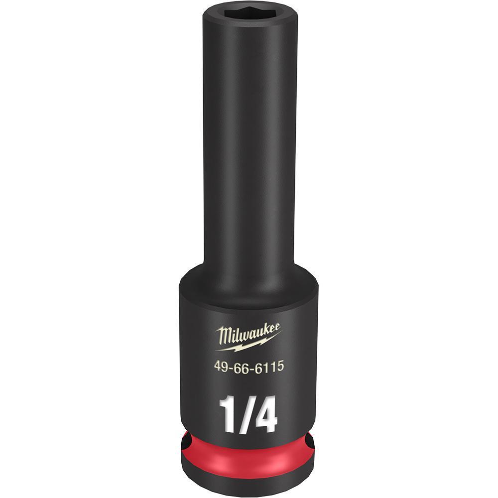 Milwaukee® SHOCKWAVE™ Impact Duty™ 49-66-6115 Socket, 3/8 in Hex Drive, 1/4 in Deep Socket, 6 Points