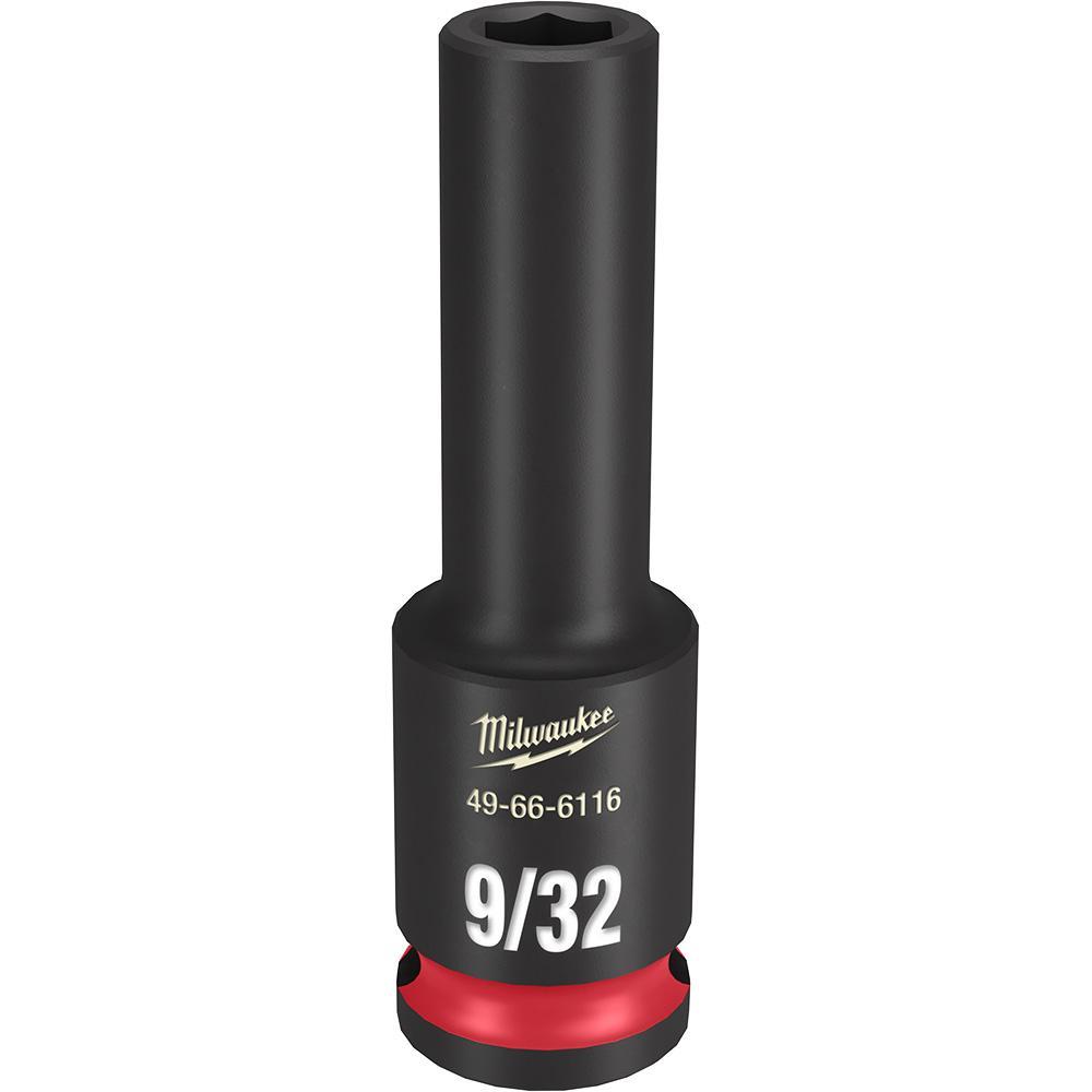 Milwaukee® SHOCKWAVE™ Impact Duty™ 49-66-6116 Socket, 3/8 in Hex Drive, 9/32 in Deep Socket, 6 Points