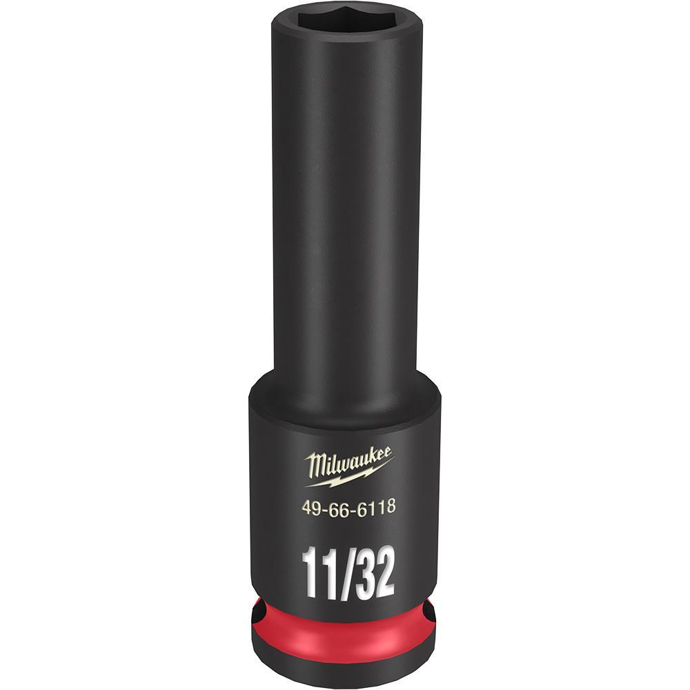 Milwaukee® SHOCKWAVE™ Impact Duty™ 49-66-6118 Socket, 3/8 in Hex Drive, 11/32 in Deep Socket, 6 Points