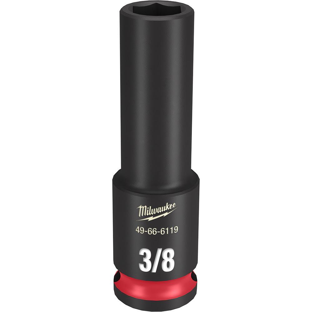 Milwaukee® SHOCKWAVE™ Impact Duty™ 49-66-6119 Socket, 3/8 in Hex Drive, 3/8 in Deep Socket, 6 Points