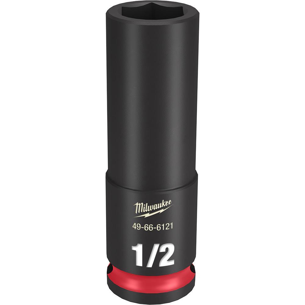 Milwaukee® SHOCKWAVE™ Impact Duty™ 49-66-6121 Socket, 3/8 in Hex Drive, 1/2 in Deep Socket, 6 Points